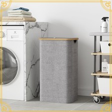 Laundry Hamper with Lid, 80L