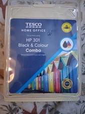 2x Tesco Home Office HP 301 Black Colour Ink Cartridge Combo