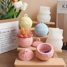 Silicone Candle Jar Mold Plaster Resin Molds  Christmas Decor