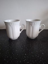 2x Churchill Buckingham White Hotelware Mugs