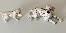 RARE Schleich Dalmation laying down with pup  Retired models Free UK Post
