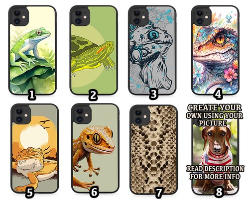 Reptiles rubber phone case - phone,