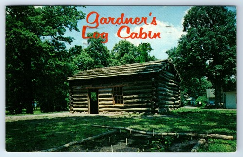Vintage postcard gardner log - gardner's,