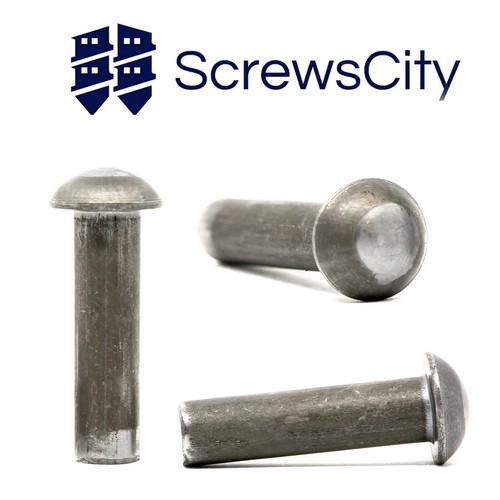 Solid steel round head - steel, rivets