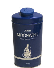 Vintage Avon Moonwind 100g Perfumed Talc Talcum Powder NEW UNUSED