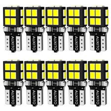 10x LED 501 W5W T10 PUSH WEDGE HID XENON WHITE SIDE LIGHT BULBS 5 YR WARRANTY