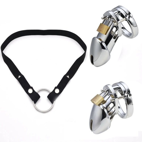 Metal chastity cage men - chastity,