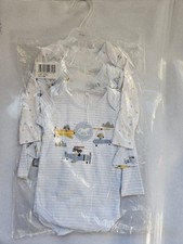 Baby Boy Set Of 3 Long Sleeved Vest Bodysuit Brand New