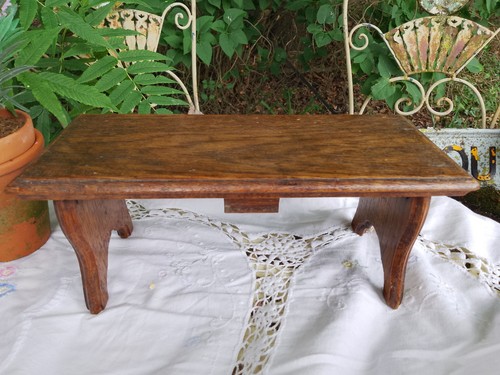 Small antique oak stand plant - oak,