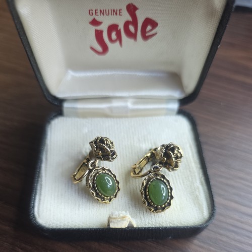 Genuine jade gold tone - jade,
