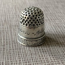 Victoria Albert 1840 Pewter Thimble Vintage Sewing Ladies Men