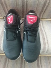 PUMA Drift Cat 5 Black Leather Trainers Size UK 10, EU 44.5