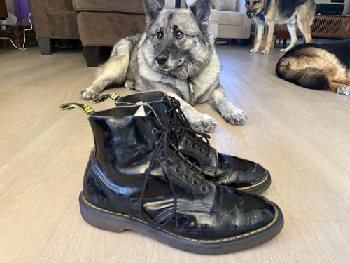 Martens black leather - black,