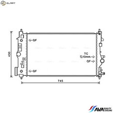 RADIATOR ENGINE COOLING OL2546
