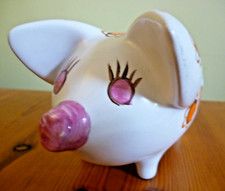 Vintage Arthur Wood Pottery Pig Money Box Number 5082. Hand Painted