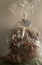 Bag of 6 Jumbo ROSE GOLD Painted Real Pine Cones Stunning Natural Decor Accent!