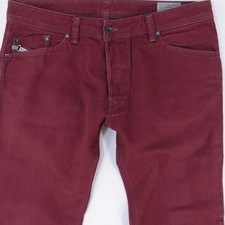 Mens Diesel DARRON 008QU Slim Tapered Red Jeans W36 L32