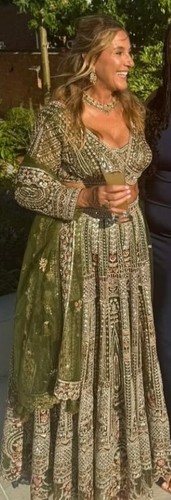 Green indian lengha used