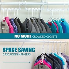 SPACE SAVING HANGERS MULTI FUNCTION CLOSET CLOTHES ORGANIZER MAGIC WONDER RACK X