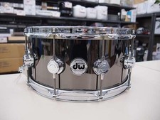 DW Brass Snare Drum 14x5.5 used metal shell black nickel finish