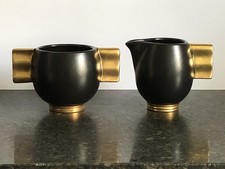 STUNNING VINTAGE GILOUR BY MIRIAGE CARLTON WARE ART DECO MILK JUG AND SUGAR BOWL