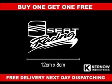 SEAT RACING VINYL DECAL STICKER ALL COLOURS FREE DELIVERY IBIZA CUPRA LEON