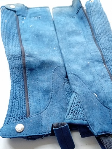 Shires half chaps navy size - shires,