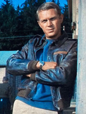 Handmade Hilts King The Great Escape Movie Steve Mcqueen Black Leather Jacket