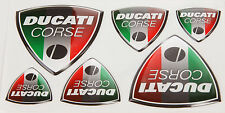 Ducati Corse Flag Design 3d Gel Decals Stickers Set Of 6 1st Class Post New