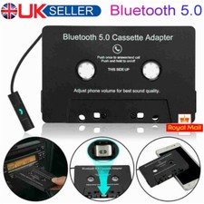 UK Car Audio Cassette Receiver, Bluetooth 5.0 Cassette Aux Adapter for Listening