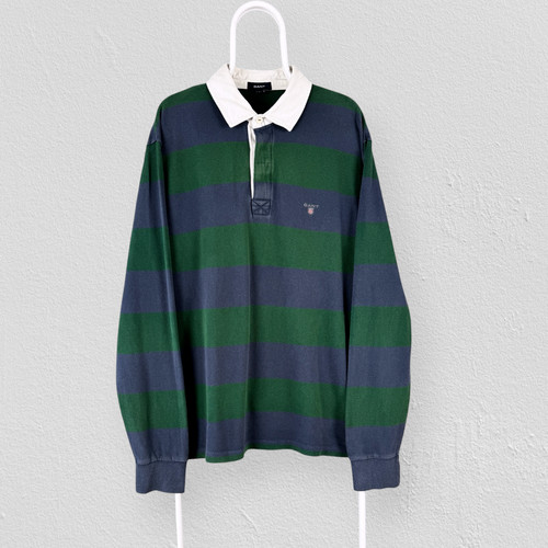 Gant green blue striped rugby - gant,