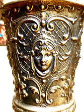 ART NOVEAU EMBOSSED SPELTER