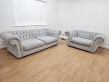 DELIVERY AVAILABLE-Harvey’s Grey 4 Seater Static Sofa and Cuddle Chair