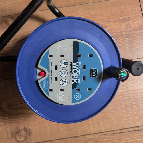 Open cable reel - gang, 25m