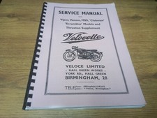 VELOCETTE 350 500 MSS VIPER VENON CLUBMAN THRUXTON WORKSHOP MANUAL - VELW12