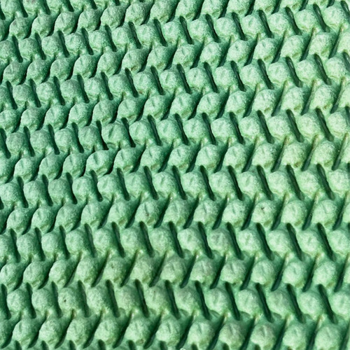 Green rubber waffle carpet - rubber,