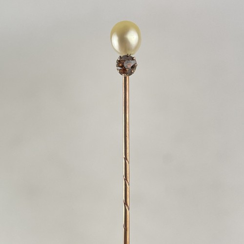 Antique rose metal pearl stick - rose,