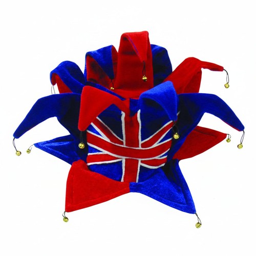 Union jack jester hat red - union,