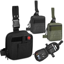 Military Tactical Drop Waist Leg Bag Molle First Aid Kit Medical Utility Pouch