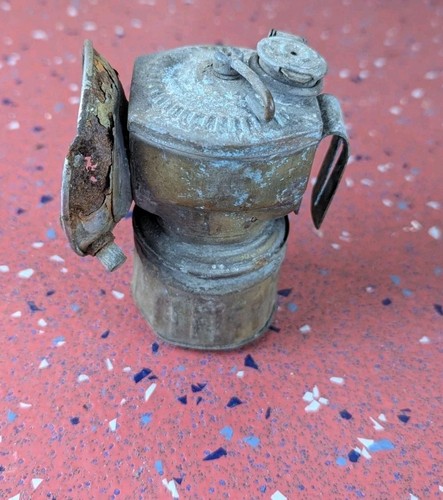 Vintage brass carbide coal - carbide,