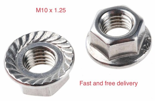 M10x1 flange hex nut - m10x1.25,