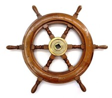 Vintage Wooden and Brass Ships
