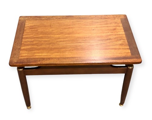 Retro teak plan coffee table - g,