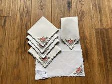 Vintage Linen Embroidered