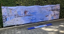 Windbreak Seaside Beach Scene Fabric Art By S Marsden With Carry Bag Length 160”