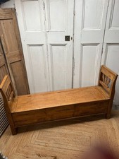 Large Antique Pine Bench Settle