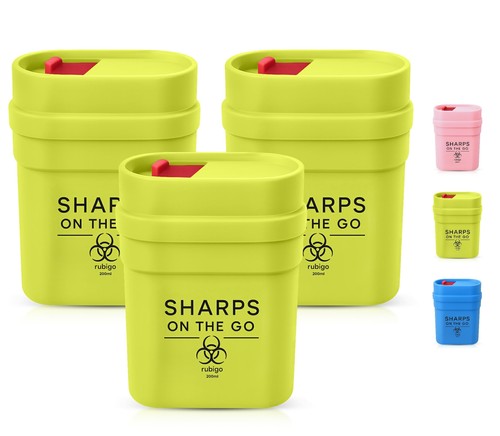 3pk travel sharps bin - sharps,