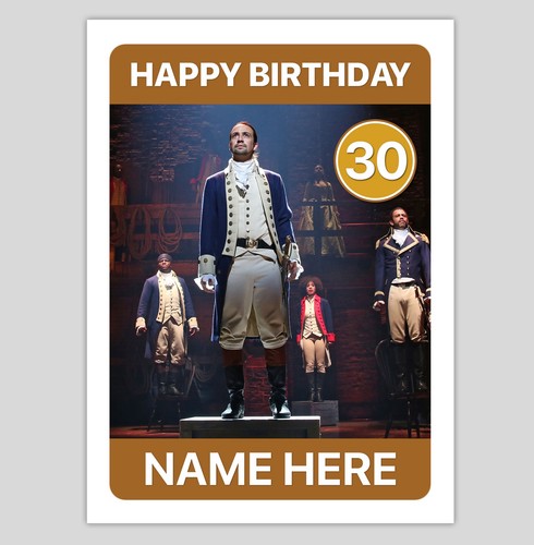 Hamilton musical birthday card - musical,