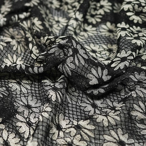 Designer stretch floral - designer, black