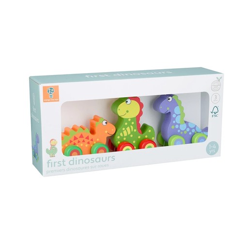 Wooden dinosaurs first push - 3,